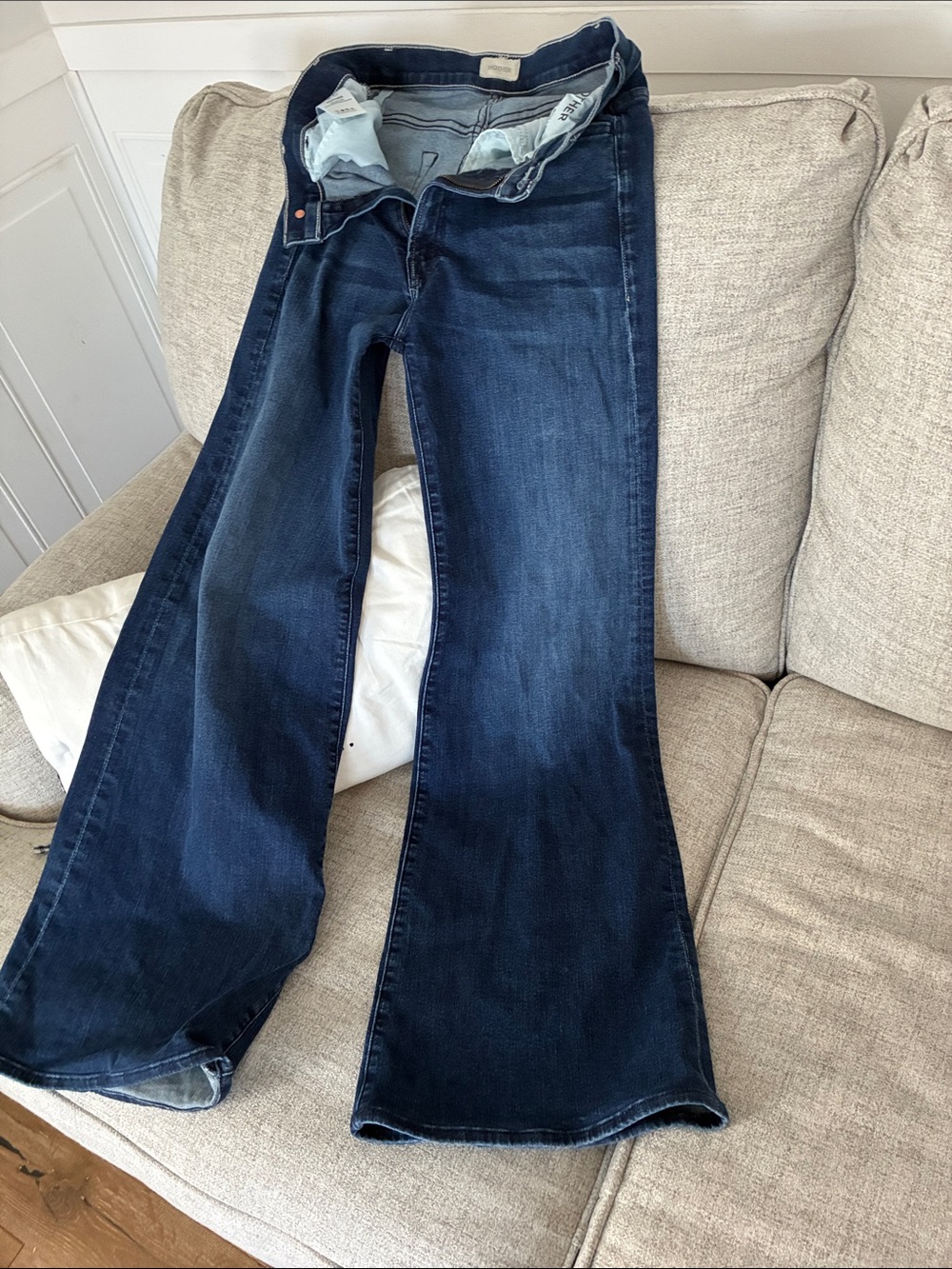 Mother. Women's Dark Blue Flare Jeans